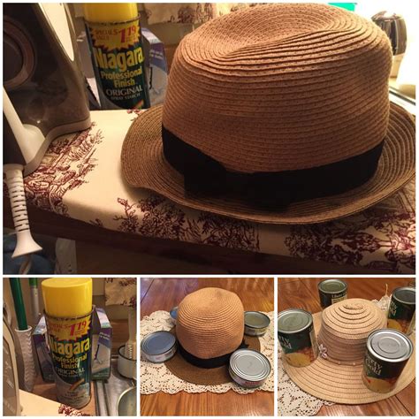 how to stiffen a straw hat brim